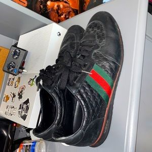 Vintage Gucci sneakers, “GG” Embossed leather.
